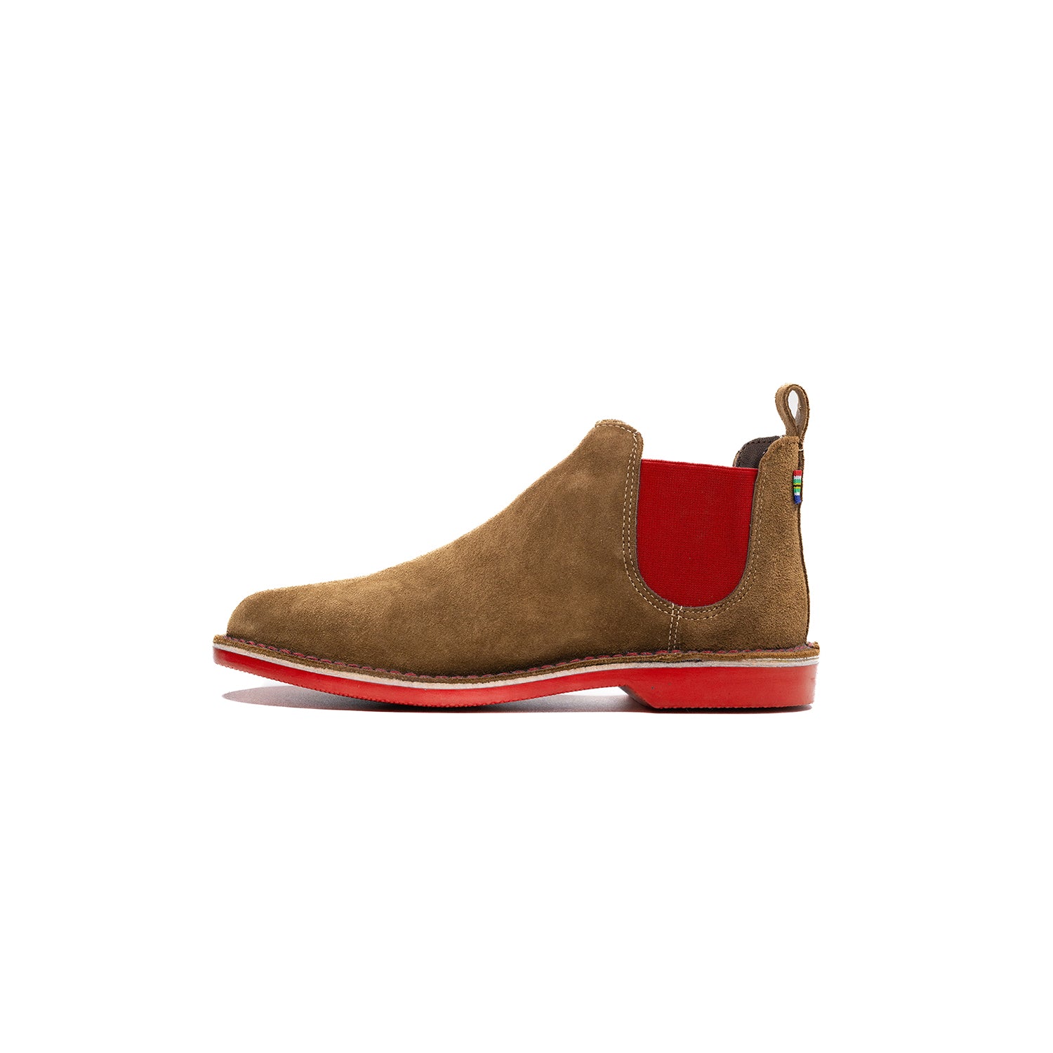 Wine red fashion chelsea boots mens