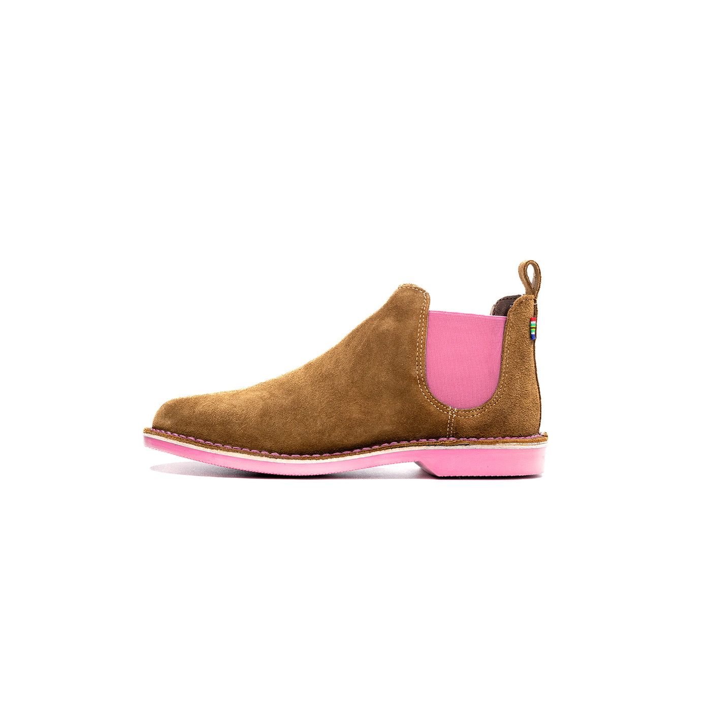 Pink chelsea boots mens best sale